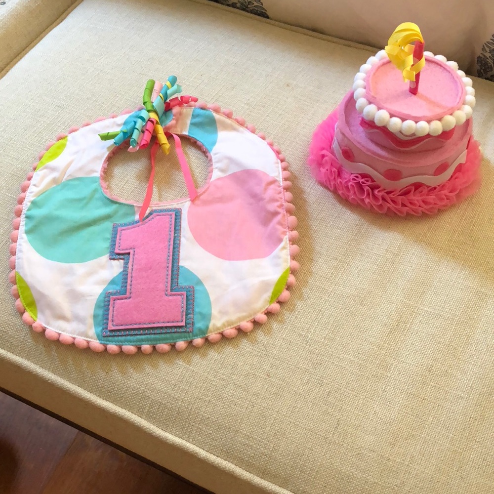 Mudpie Birthday Set - Bib and Hat